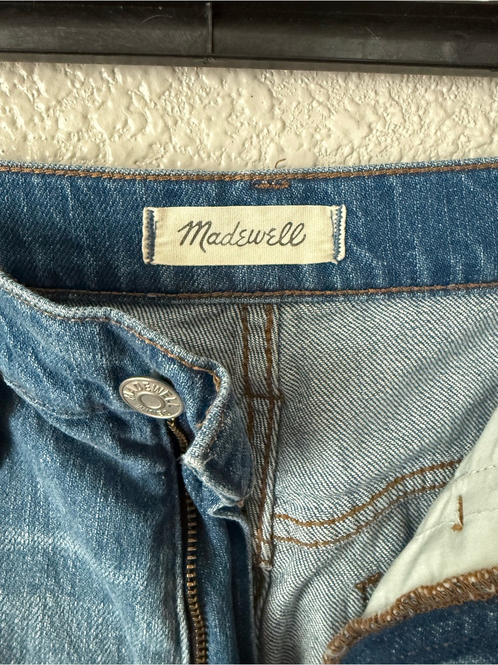 Madewell Vintage Light Blue Denim Jeans with Contrast Stitching